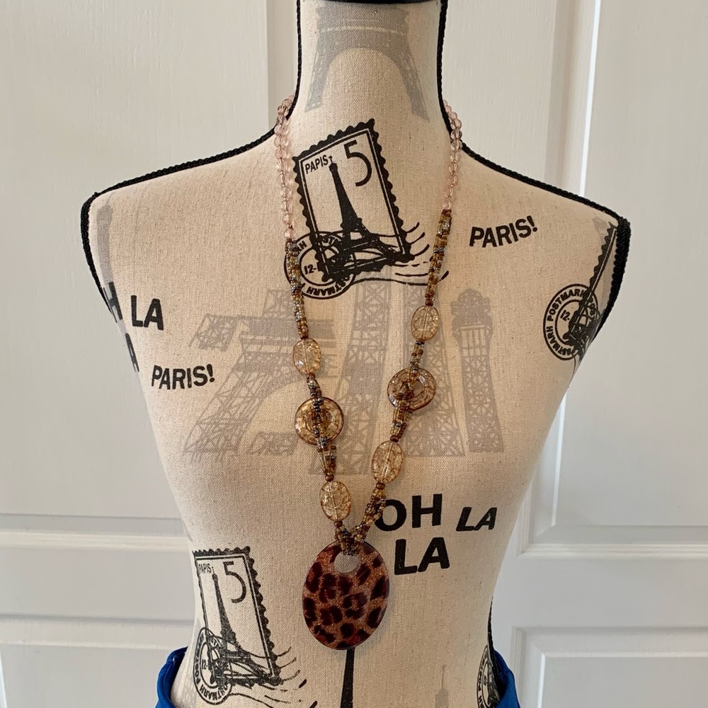 Beaded statement necklace